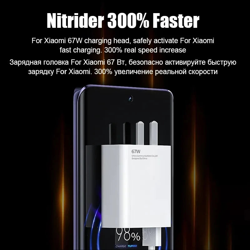 67W USB Fast Charger for Xiaomi