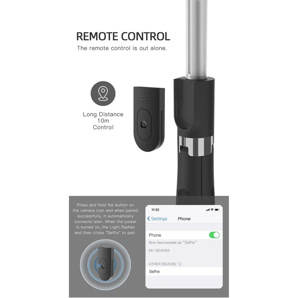 Bluetooth Selfie Stick tripod
