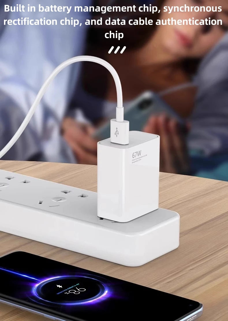 67W USB Fast Charger for Xiaomi
