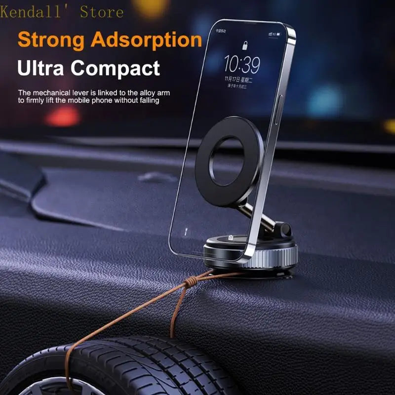 Foldable Magnetic Phone Holder with Vacuum Adsorption